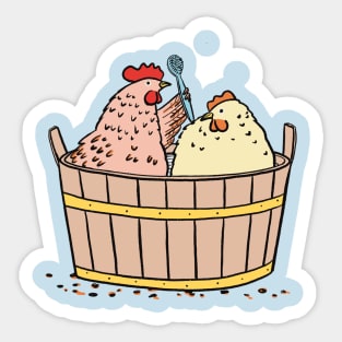 Chicken Bathtime Sticker